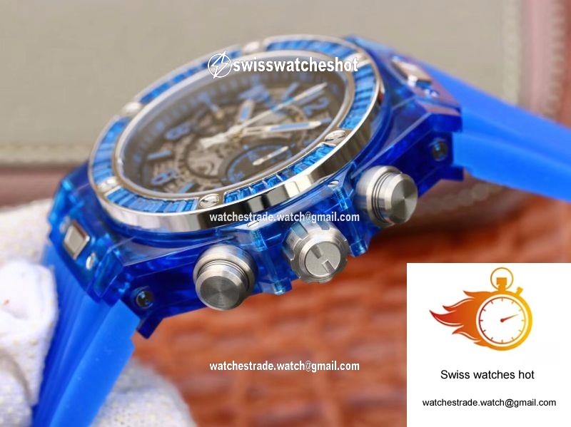 Hublot Big Bang Unico 411.JX.4802.RT Blue Strap Skeleton Dial 6