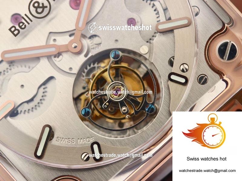 Bell & Ross BR-X2 Tourbillon 18K Rose Gold Stainless Steel Brushed Dial 6