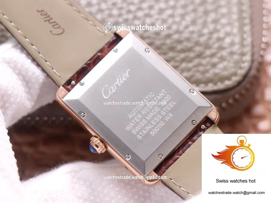 Cartier Tank W5200026 V9 Factory Rose Gold White Dial 7