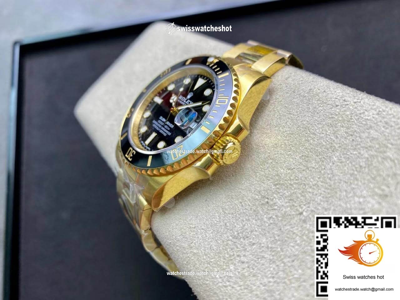 Rolex Submariner 116618LN-97208 VS Factory Yellow Gold Black Dial 7