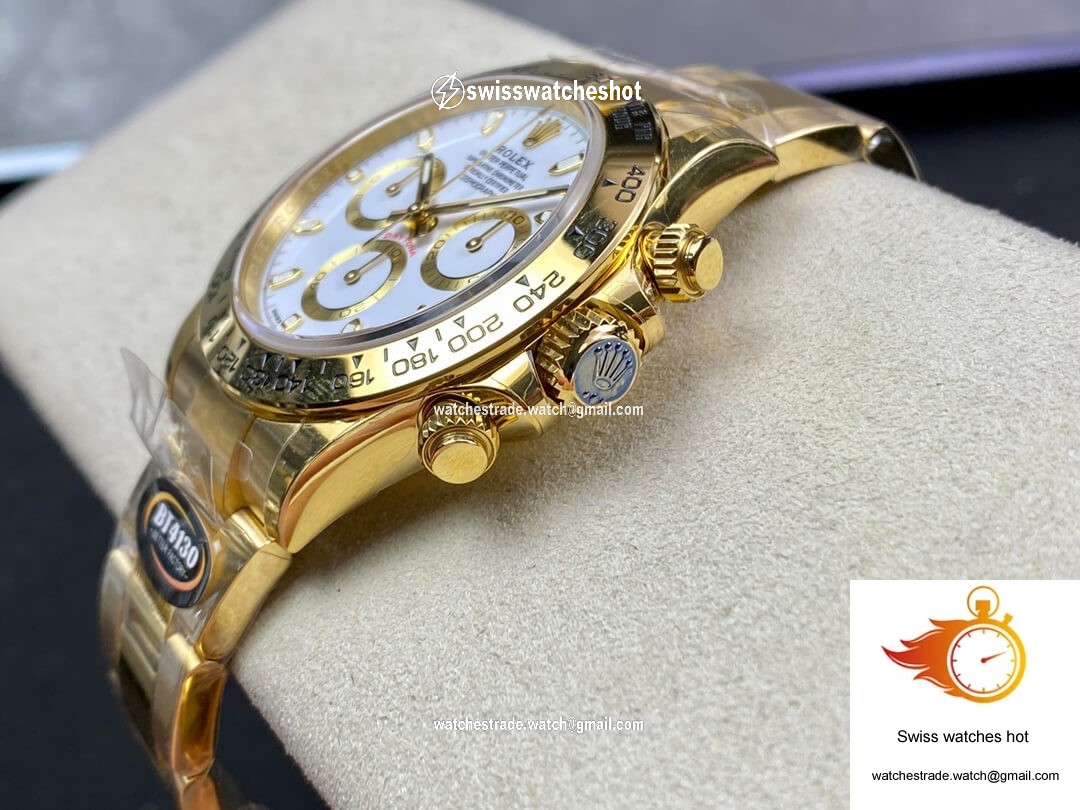 Rolex Daytona M116508-0001 BT Factory Yellow Gold White Dial 7