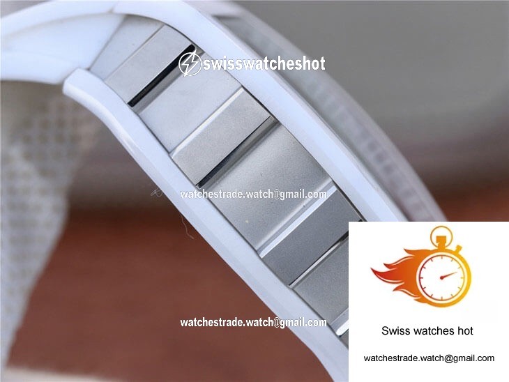 Richard Mille RM055 KV Factory White Rubber Strap 7