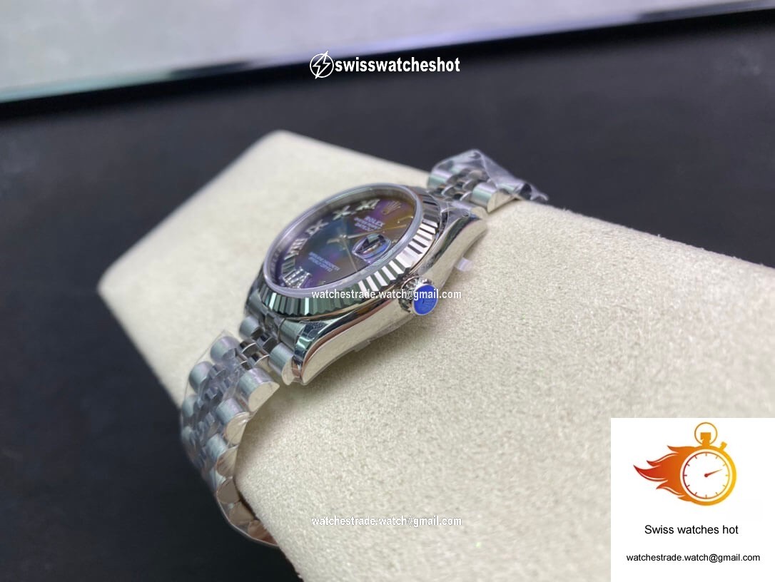Rolex Datejust M178274-0088 31MM EW Factory Purple Dial 7