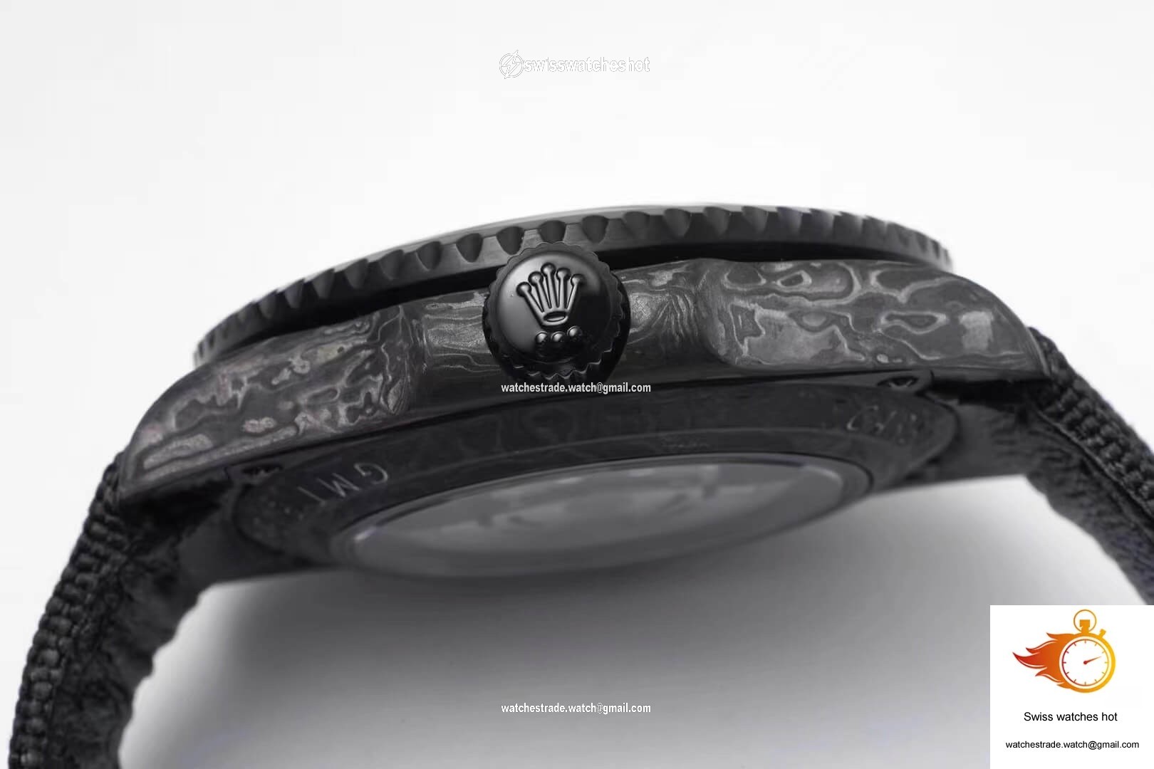 Rolex GMT-MASTER II Diw Carbon Fiber Color Dial Black Fabric Strap 7