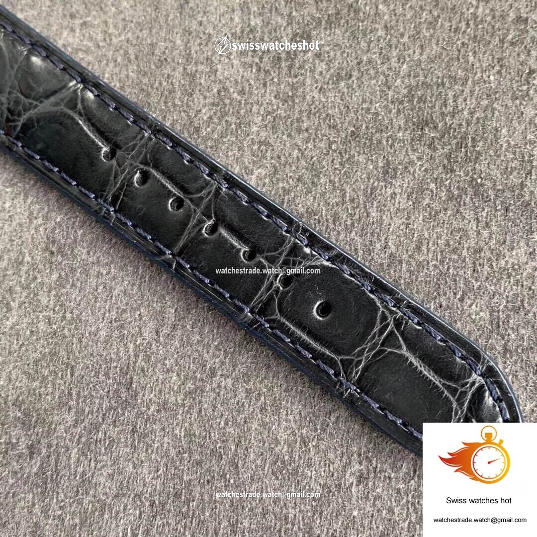 Cartier Santos WSSA0022 Blue Cowhide Strap 7