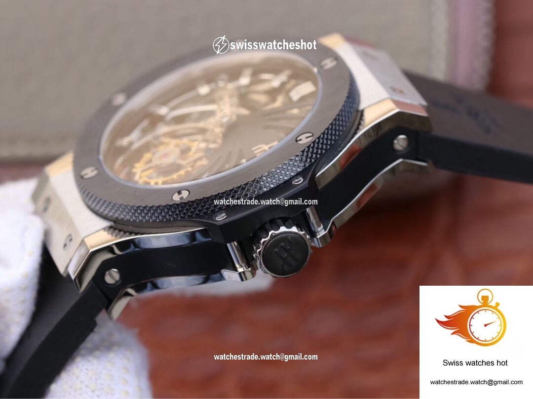 Hublot Big Bang Hollow Tourbillon Ceramic Bezel Skeleton Dial 7
