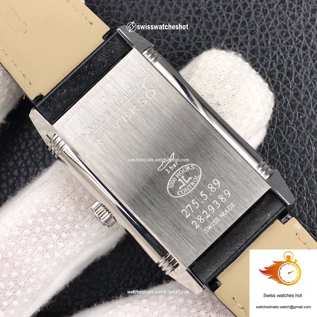 Jaeger LeCoultre Reverso Tribute Double-sided Double Time Zone Flip MG Factory White Dial 7
