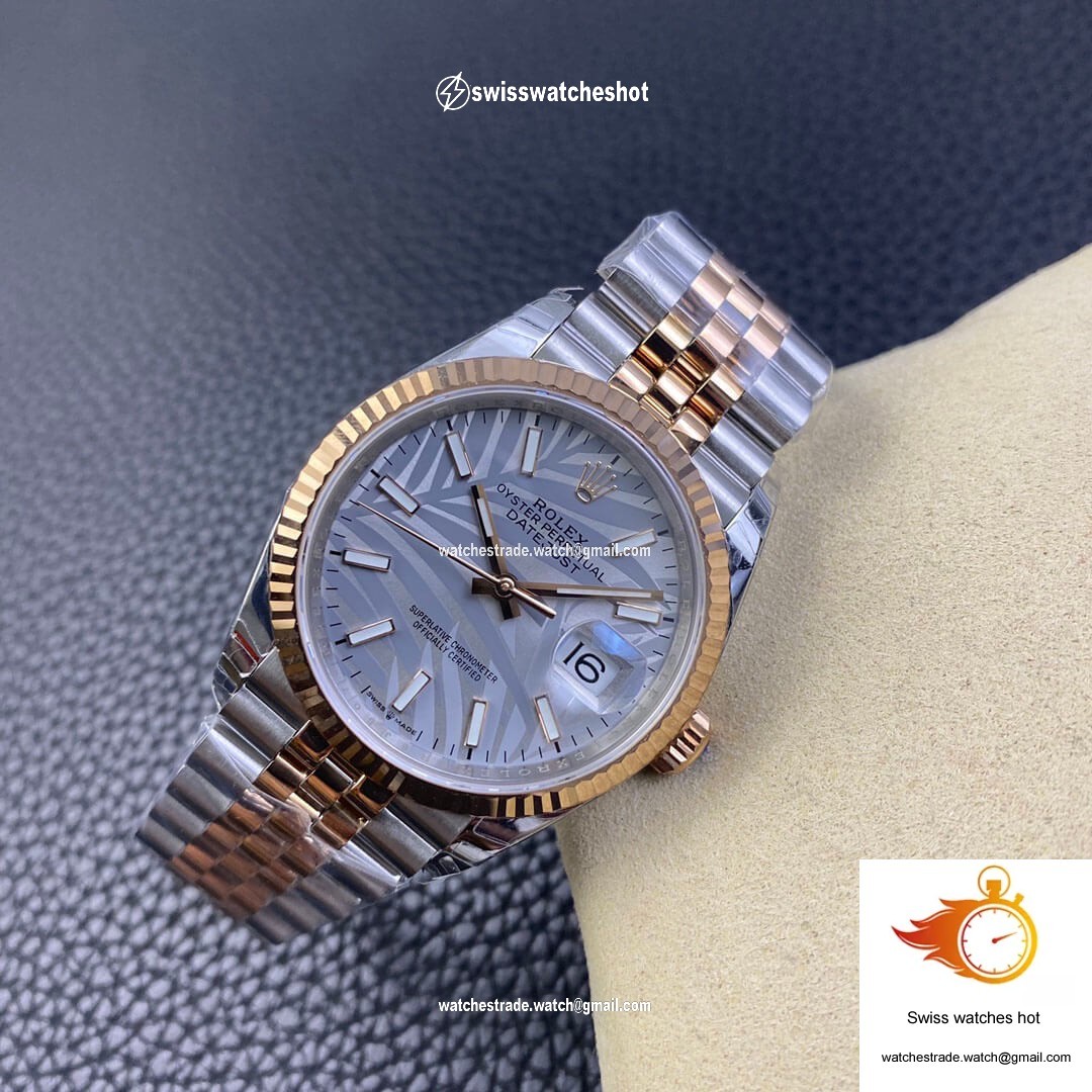 Rolex Datejust M126231-0031 EW Factory Silver Palm Leaf Pattern Dial 7