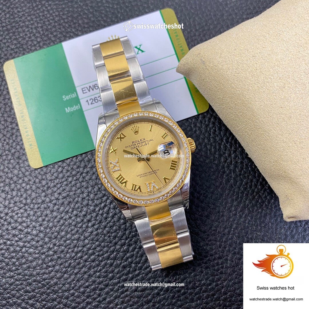 Rolex Datejust 126283 EW Factory Diamond Gold Dial 7