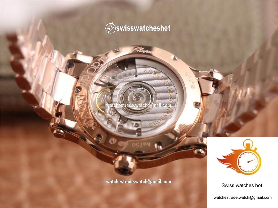 Chopard Happy Sport 274808-5002 YF Factory White Dial Rose Gold 7