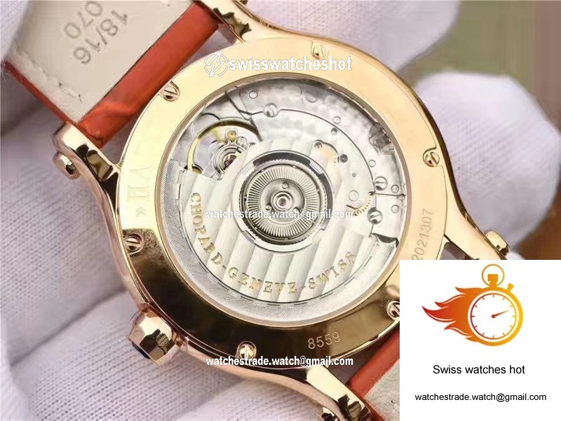 Chopard Happy Sport 274808 Rose Gold Diamonds YF Factory White Dial 7