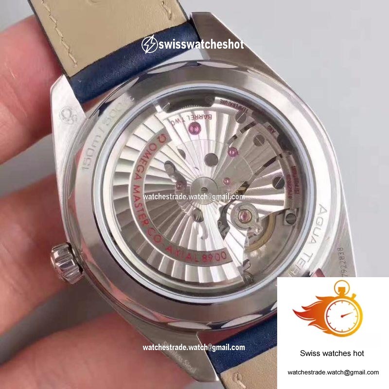 Omega Seamaster Aqua Terra 150M Master Co-Axial Baselworld Blue Textured Dial 7