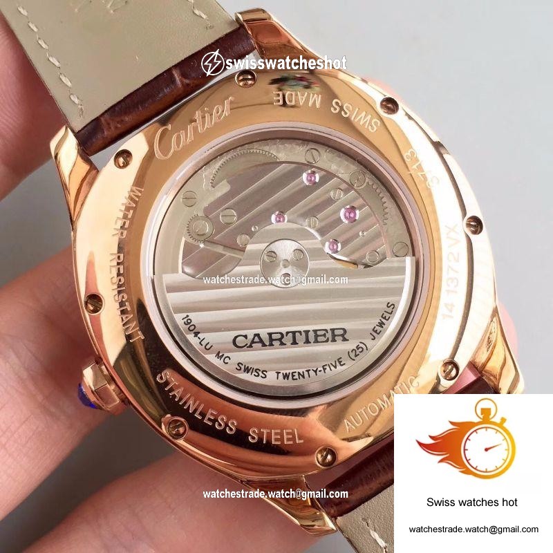 Drive De Cartier Moonphase WGNM0008 Rose Gold Silver Dial 7