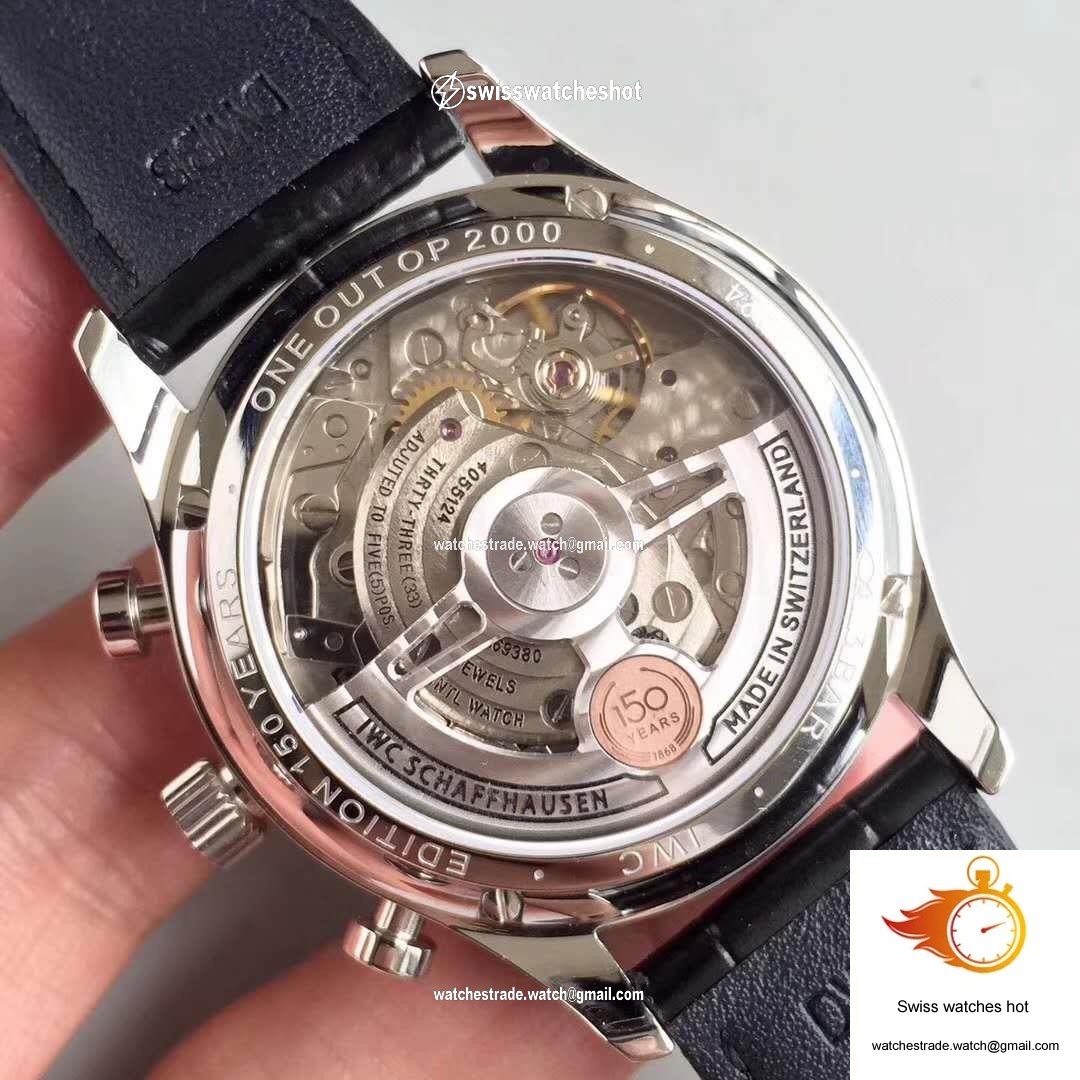 IWC Portugieser Chronograph Edition 150 Years IW371602 YL Factory White Dial 7