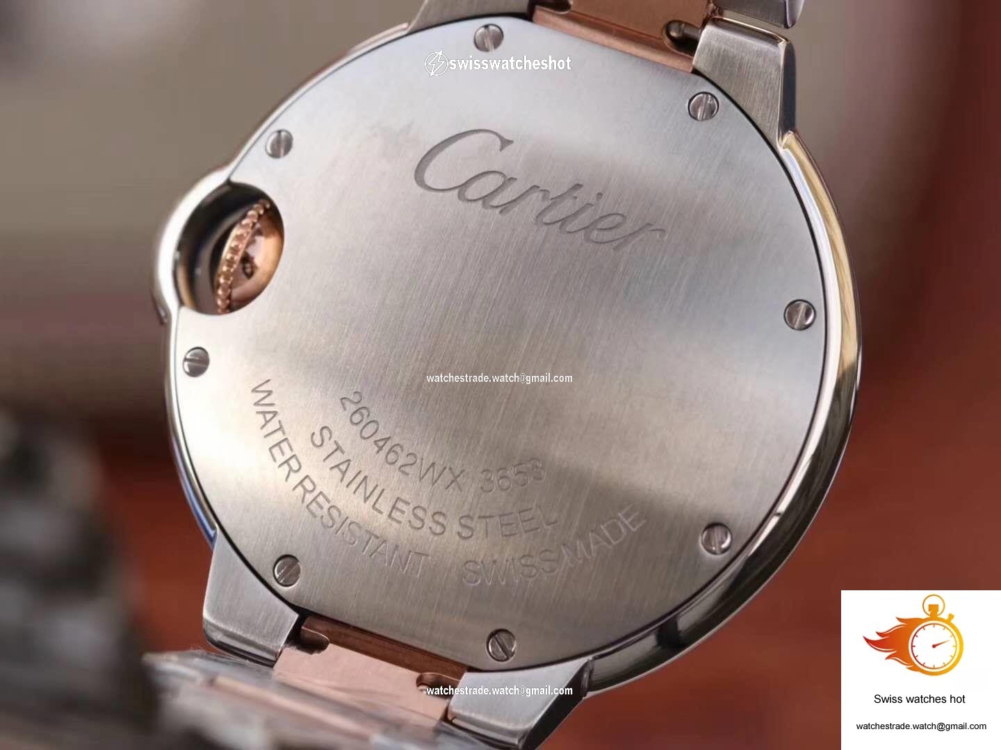 Ballon Bleu De Cartier W69201 Ladies 33MM V6 Factory Pink Dial 7