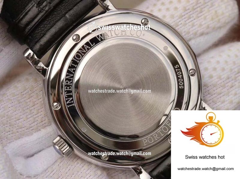 IWC Portofino Automatic IW356501 MKS Factory Black Leather Strap White Dial 7