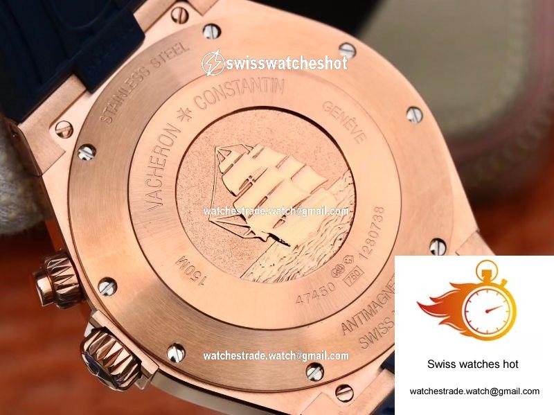 Vacheron Constantin Overseas 44mm TWA Factory 18K Rose Gold Blue Dial 7