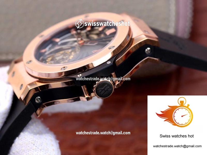 Hublot Big Bang Hollow Tourbillon 18K Rose Gold Skeleton Dial 7