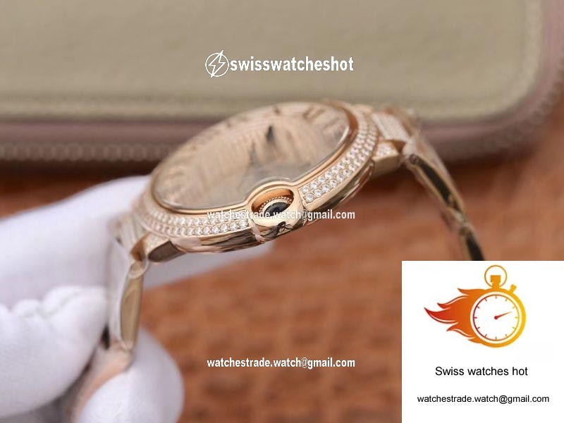 Ballon Bleu De Cartier W69006Z2 42mm TW Factory Rose Gold Diamonds Dial 7