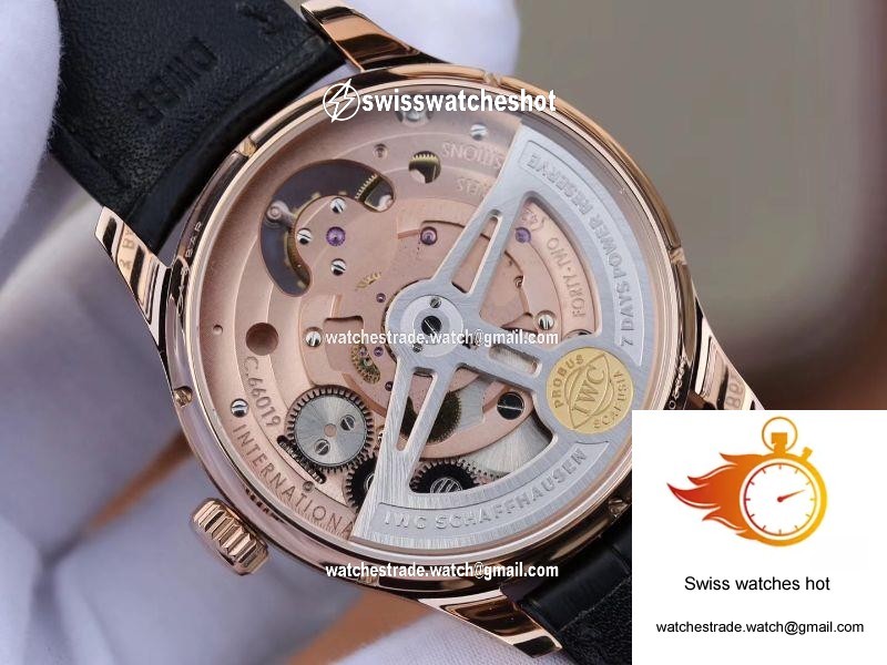 ZF Factory IWC Portuguese Tourbillon IW504210 18K Rose Gold Black Dial 7