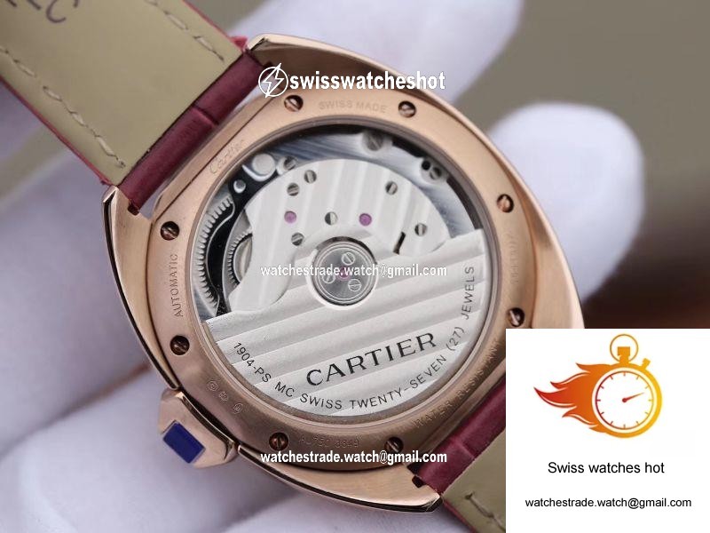 Cle De Cartier Automatic 35mm WJCL0032 18K Rose Gold Silver-gray Dial 7