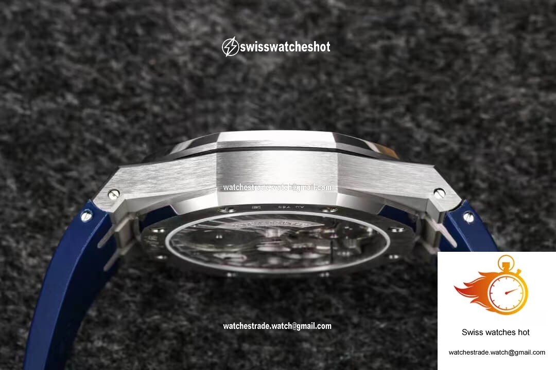 Audemars Piguet Royal Oak Tourbillon R8 Factory V3 Blue Rubber Strap 7