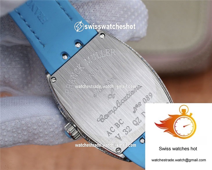 Franck Muller Ladies Collection V 32 SC AT FO D CD BL ABF Factory Diamond-set Bezel 7