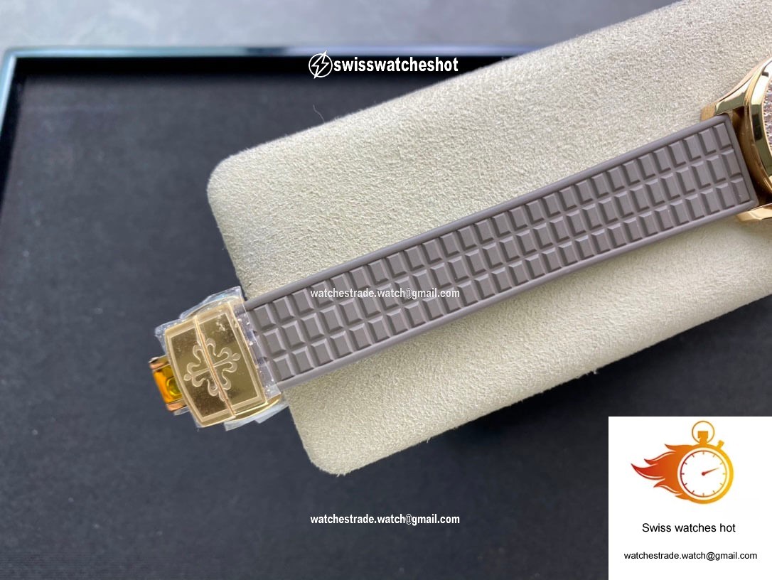 Patek Philippe Aquanaut Quartz Ladies 5067A PPF Factory Rose Gold Diamond-set Bezel 7