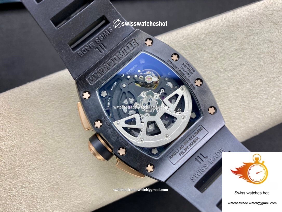 Richard Mille RM011 KV Factory Black Ceramic Skeleton Dial 7