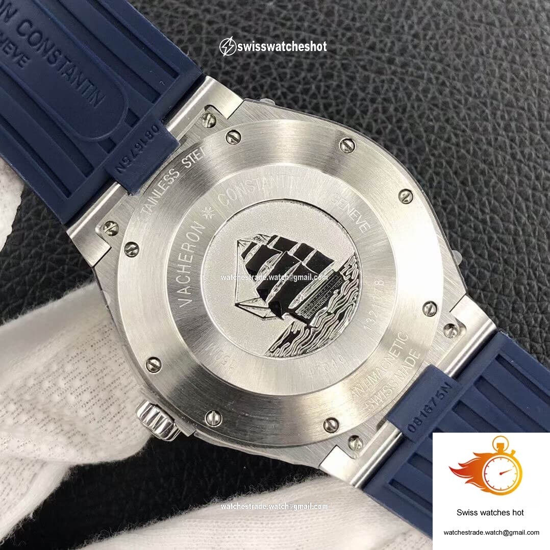 Vacheron Constantin Overseas 47040 8F Factory Blue Rubber Strap 7