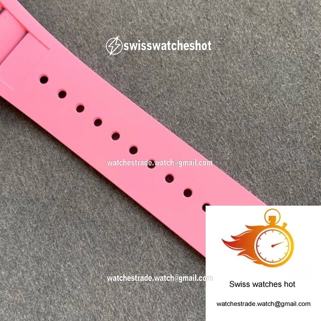 Richard Mille RM055 KV Factory V2 Pink Rubber Strap 7