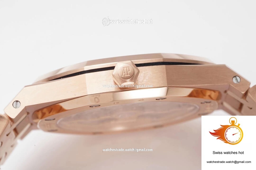 Audemars Piguet Royal Oak 15202OR.OO.1240OR.01 KZ Factory Rose Gold Blue Dial 7