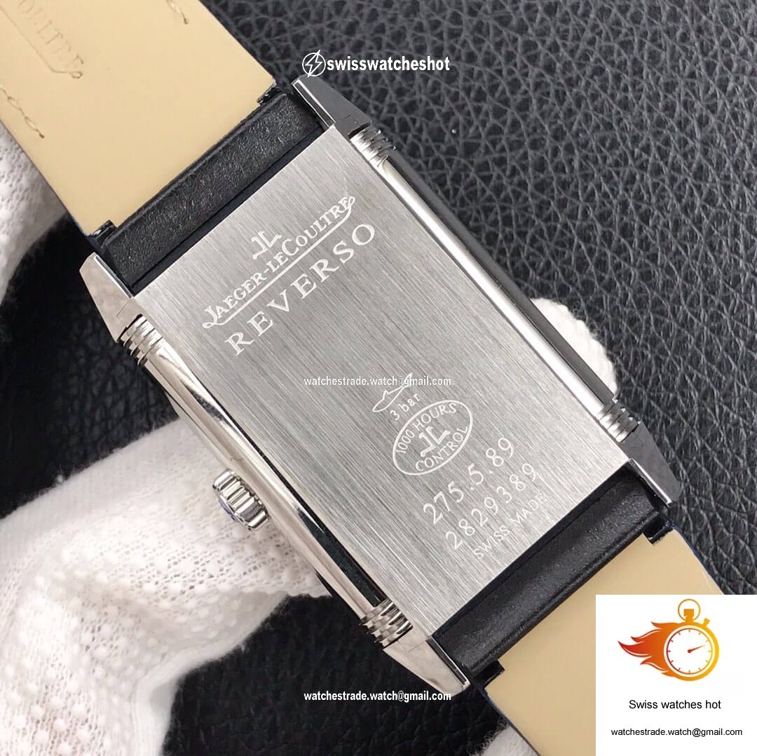 Jaeger LeCoultre Reverso Tribute Double-sided Double Time Zone Flip MG Factory Blue Dial 7