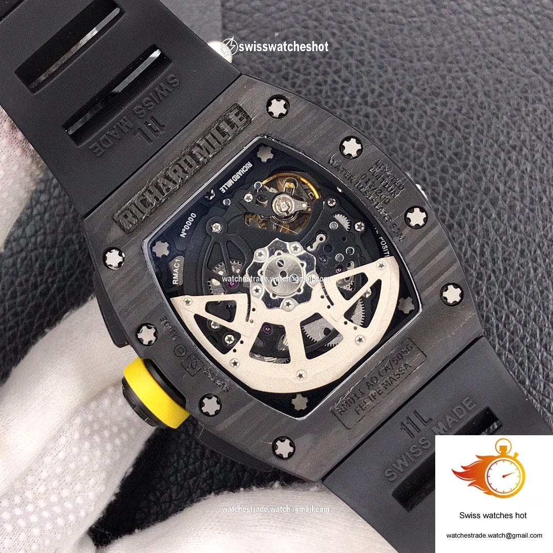 Richard Mille RM-011 KV Factory Forged Carbon Black Strap 7