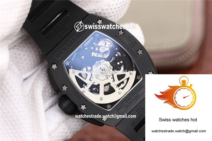 Richard Mille RM-011 KV Factory Carbon Fiber Black Strap 7