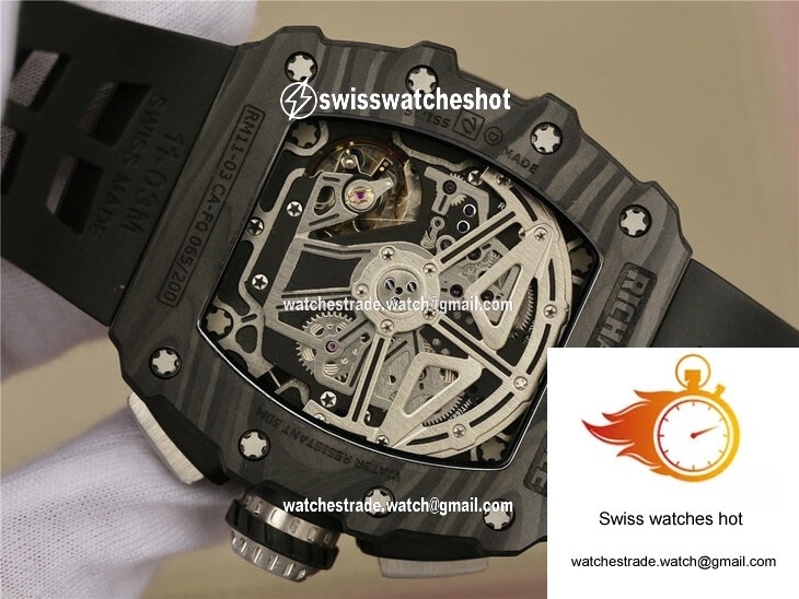 Richard Mille RM11-03 KV Factory Black Carbon Fiber Case 7