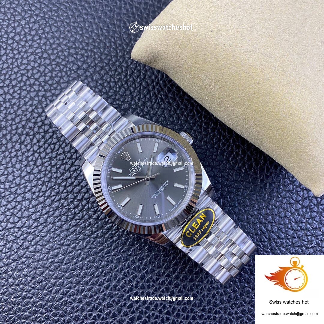 Rolex Datejust M126334-0014 Clean Factory Grey Dial 904L Stainless Steel 7