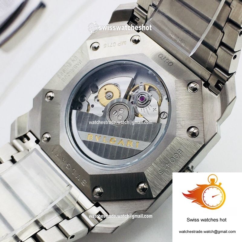 Bvlgari Octo 102105 BGO38C3SSD BV Factory Blue Dial 7