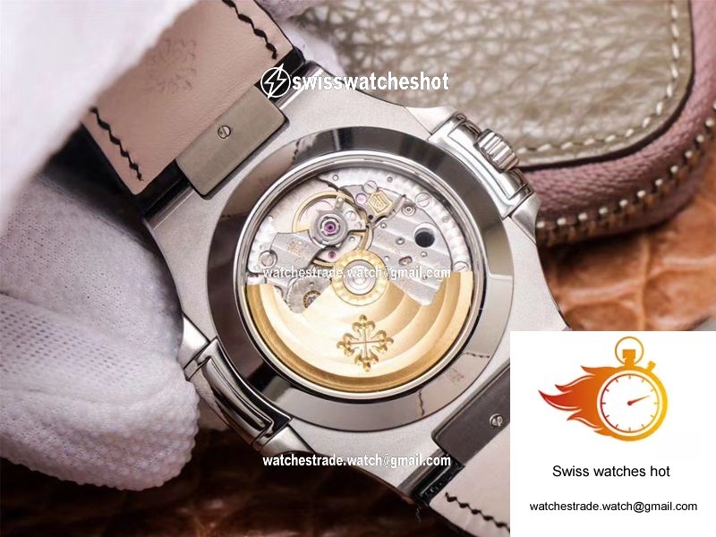 PF Factory Patek Philippe Nautilus 5726/1A-010 Moonphase Black Leather Strap 7