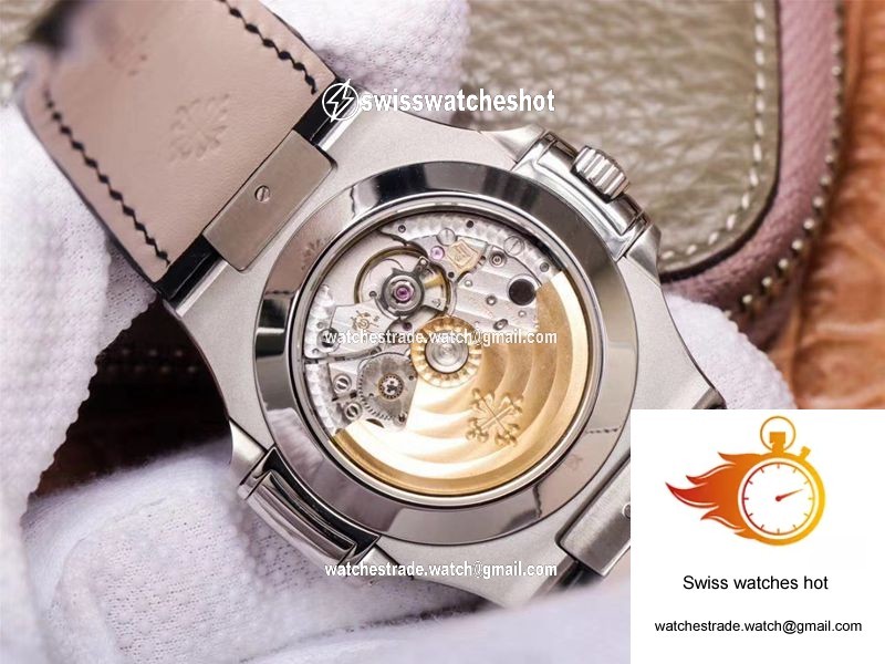 PF Factory Patek Philippe Nautilus 5726/1A-014 Moonphase Black Leather Strap 7
