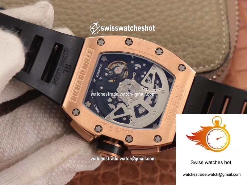 Richard Mille RM011 RG/5423 Felipe Massa KV Factory Rose Gold Diamond Bezel 7
