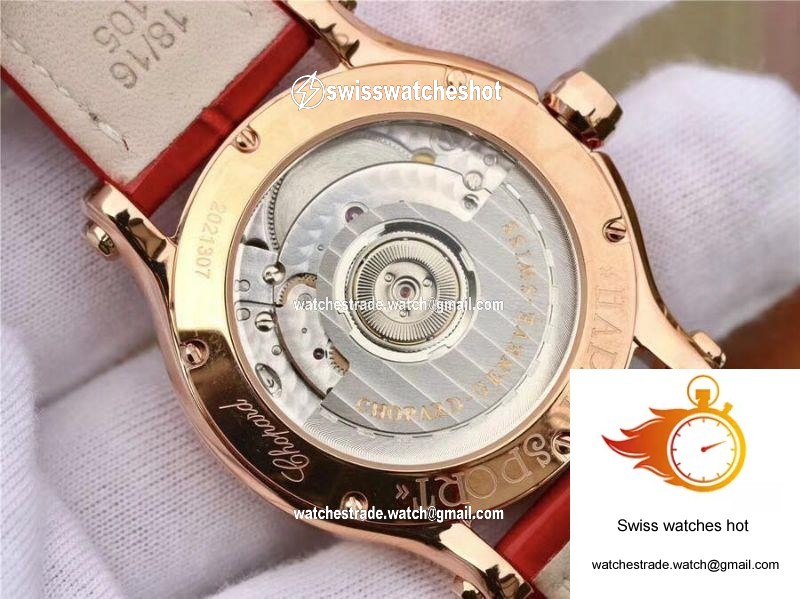 Chopard Happy Sport 36MM Automatic Rose Gold Diamonds YF Factory 274808-5001 Rad 7
