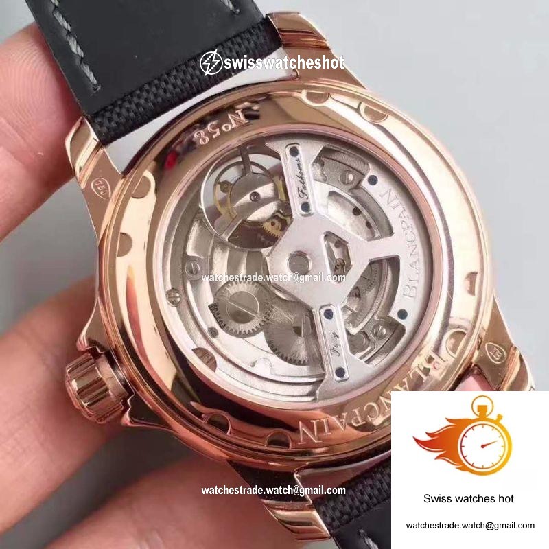 Blancpain Fifty Fathoms Tourbillon 5025-3630-52A Rose Gold Black Dial 7