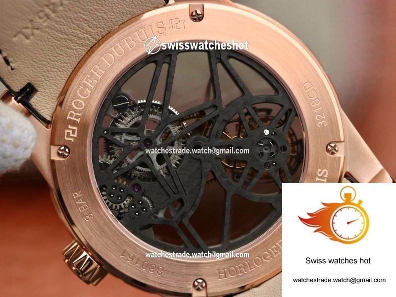 Roger Dubuis Excalibur Skeleton Flying Tourbillon RDDBEX0392 Grey Skeleton Dial 7