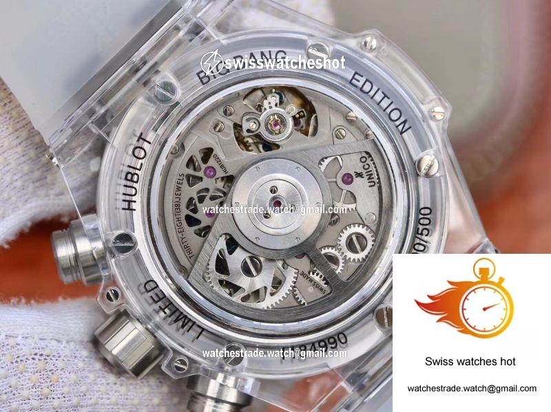 Hublot Big Bang Unico 411.JX.4802.RT Colorful Diamonds Bezel Skeleton Dial 7