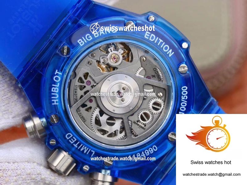 Hublot Big Bang Unico 411.JX.4802.RT Blue Strap Skeleton Dial 7