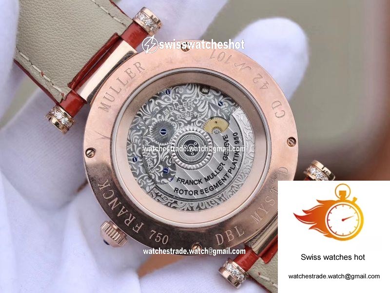 Franck Muller Double Mystery DM42D2RCD GS Factory Rose Gold Diamond Dial 7