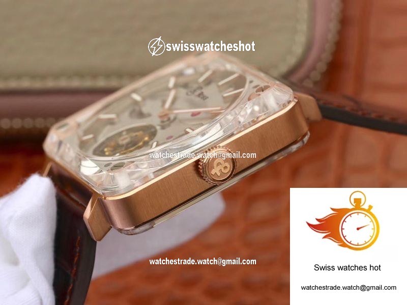 Bell & Ross BR-X2 Tourbillon 18K Rose Gold Stainless Steel Brushed Dial 7