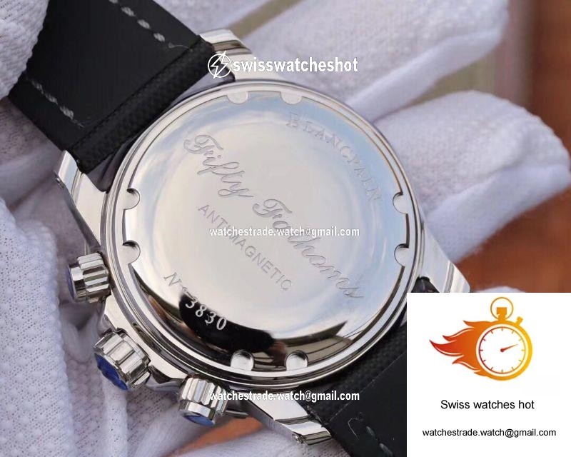 Blancpain Fifty Fathoms Chronographe Flyback 5085F-1130-52A OM Factory Black Nylon Strap Black Dial 7