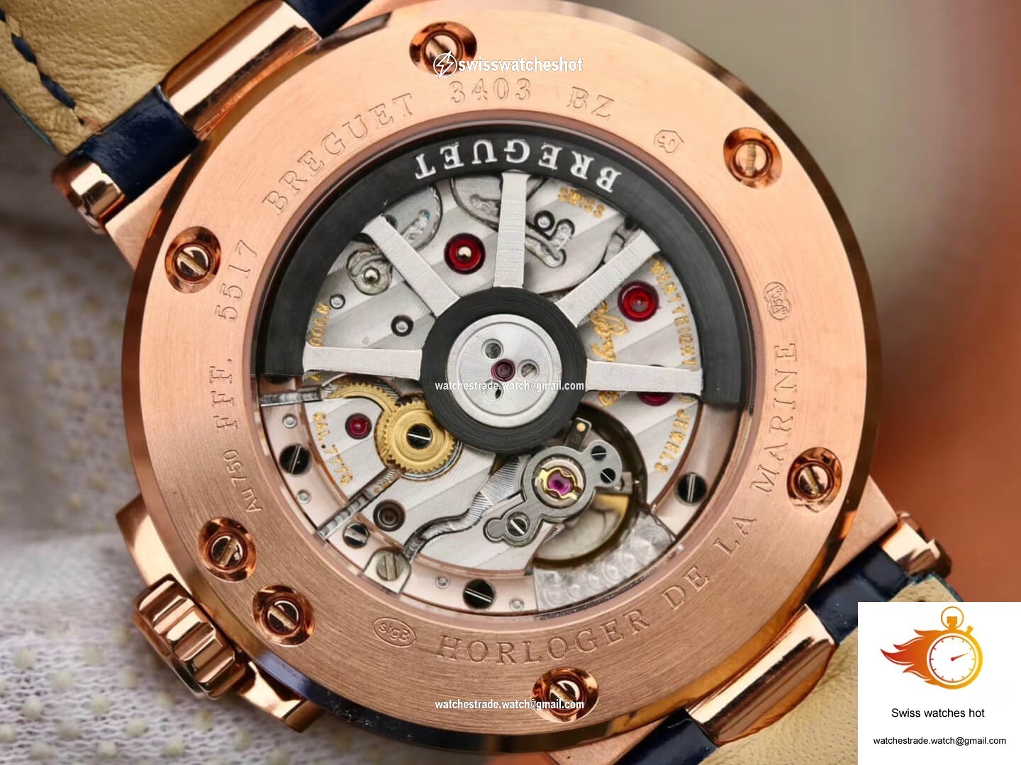 Breguet Marine 5517 V9 Factory Rose Gold Blue Dial 7